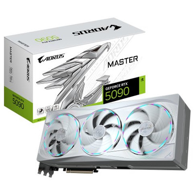 GIGABYTE AORUS GeForce RTX 5090 MASTER ICE 32G Tarjeta Gr&aacute;fica - 32GB GDDR7, 512 bits, PCI-E 5.0, XXXX MHz Frecuencia Base, 3 x DP 2.1a, 1 x HDMI 2.1b, NVIDIA DLSS 4, GV-N5090AORUSM ICE-32GD (Espera 4 dias)